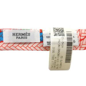 未使用品 エルメス ツイリードール トレスH スカーフ シルク サーモン/グレナデン/ブルーフィグ 1347【中古】HERMES
