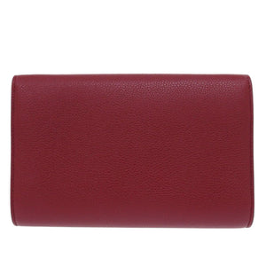 美品 サルヴァトーレフェラガモ ガンチーニ チェーンショルダーバッグ AU-22/D881 レザー ボルドー 赤 1355【中古】Salvatore Ferragamo