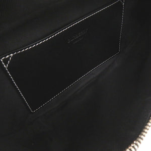 美品 バーバリー TBモノグラム ボディバッグ ワンショルダー ウエストバッグ PVC ブラック 1380【中古】BURBERRY