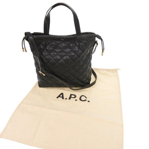 新品同様 アーペーセー SHOPPING NINON ニノン F61833 ブラック 合成皮革 2wayハンドバッグ 黒 1388【中古】A.P.C.