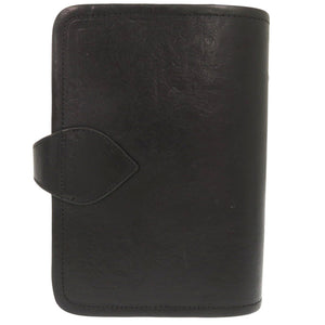 美品 クロムハーツ アジェンダ ラージ CH クロス レザー ブラック 手帳カバー 黒 1392【中古】CHROME HEARTS メンズ