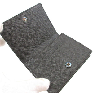 未使用 ドルチェアンドガッパーナ ロゴプレート レザー ブラック 黒 メンズ 名刺入れ カードケース 1398【中古】DOLCE＆GABBANA