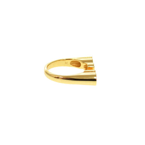 新品同様 グッチ “GUCCI” ロゴ 773855 メタル サイズM(#16号) ゴールド リング 指輪 1400【中古】GUCCI