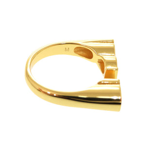 新品同様 グッチ “GUCCI” ロゴ 773855 メタル サイズM(#16号) ゴールド リング 指輪 1400【中古】GUCCI