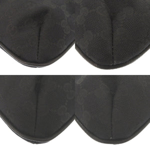 美品 グッチ シェリーライン 189749 GGキャンバス レザー ブラック ショルダーバッグ 黒 1412【中古】GUCCI