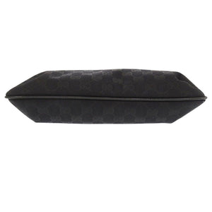 美品 グッチ シェリーライン 189749 GGキャンバス レザー ブラック ショルダーバッグ 黒 1412【中古】GUCCI