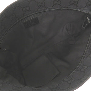 美品 グッチ シェリーライン 189749 GGキャンバス レザー ブラック ショルダーバッグ 黒 1412【中古】GUCCI