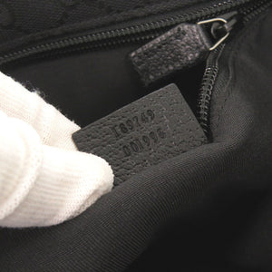 美品 グッチ シェリーライン 189749 GGキャンバス レザー ブラック ショルダーバッグ 黒 1412【中古】GUCCI