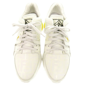 未使用 フェンディ サイズ6 1/2 レザー ホワイト イエロー スニーカー 1416【中古】FENDI メンズ
