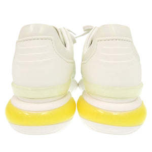 未使用 フェンディ サイズ6 1/2 レザー ホワイト イエロー スニーカー 1416【中古】FENDI メンズ