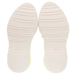 未使用 フェンディ サイズ6 1/2 レザー ホワイト イエロー スニーカー 1416【中古】FENDI メンズ