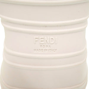 未使用 フェンディ サイズ6 1/2 レザー ホワイト イエロー スニーカー 1416【中古】FENDI メンズ