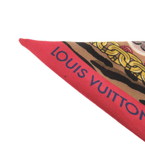 美品 ルイ ヴィトン バンドー BB バブルグラム M76109 シルク レッド マルチカラー スカーフ LV 1417【中古】LOUIS VUITTON