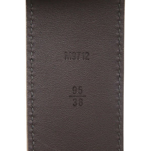 美品 ルイ ヴィトン サンチュール LVイニシャル  M9712 レザー スエード グレー ベルト LV 1421【中古】LOUIS VUITTON メンズ