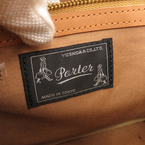美品 吉田カバン PORTER ポーター レザー ベージュ ショルダーバッグ 1424【中古】YOSHIDA & CO., LTD. メンズ