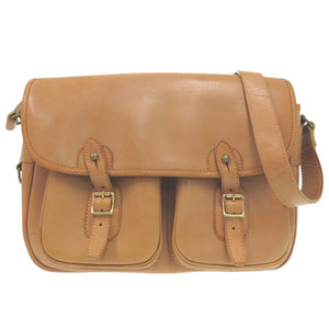 美品 ポーター ダブルポケット ショルダーバッグ 吉田カバン PORTER レザ ベージュ 1425【中古】YOSHIDA & CO. LTD.