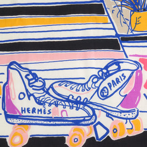 美品 エルメス カレ140 カレジェアン レイユール デテ カシミヤ シルク マルチカラー スカーフ 1432【中古】HERMES