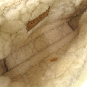 美品 クリスチャンディオール カロ CARO 斜め掛け チェーンショルダー バッグ シープスキン ウール キャメル 1452【中古】Christian Dior