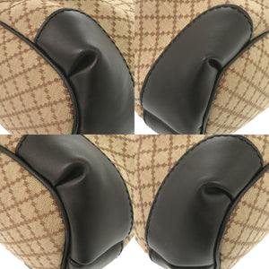 美品 グッチ 247902 GGキャンバス レザー ベージュ ブラック 2wayハンドバッグ 1465【中古】GUCCI