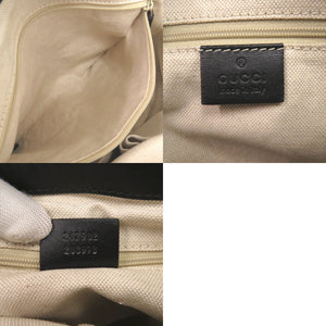 美品 グッチ 247902 GGキャンバス レザー ベージュ ブラック 2wayハンドバッグ 1465【中古】GUCCI