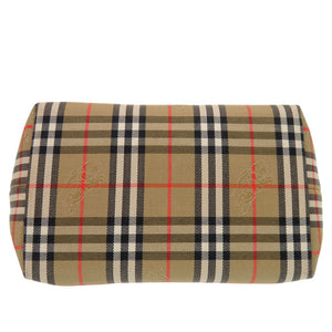 美品 バーバリー ミニトートバッグ ハンドバッグ シャドウホース シャドー ノバチェック キャンバス レザー 1468【中古】BURBERRY