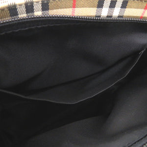 美品 バーバリー ミニトートバッグ ハンドバッグ シャドウホース シャドー ノバチェック キャンバス レザー 1468【中古】BURBERRY