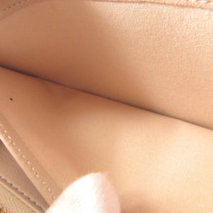 未使用 クロエ アルファベット レザー ベージュ ピンク ラウンドファスナー長財布 財布 1475【中古】Chloe