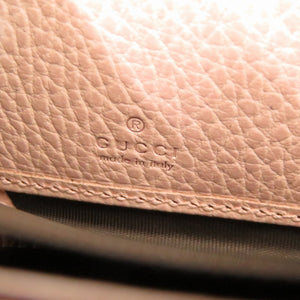 未使用品 グッチ ダブルG バイカラー ジップアラウンドウォレット 456117 GGスプリームキャンバス レザー ライトピンク ベージュ 長財布 1496【中古】GUCCI