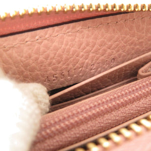 未使用品 グッチ ダブルG バイカラー ジップアラウンドウォレット 456117 GGスプリームキャンバス レザー ライトピンク ベージュ 長財布 1496【中古】GUCCI