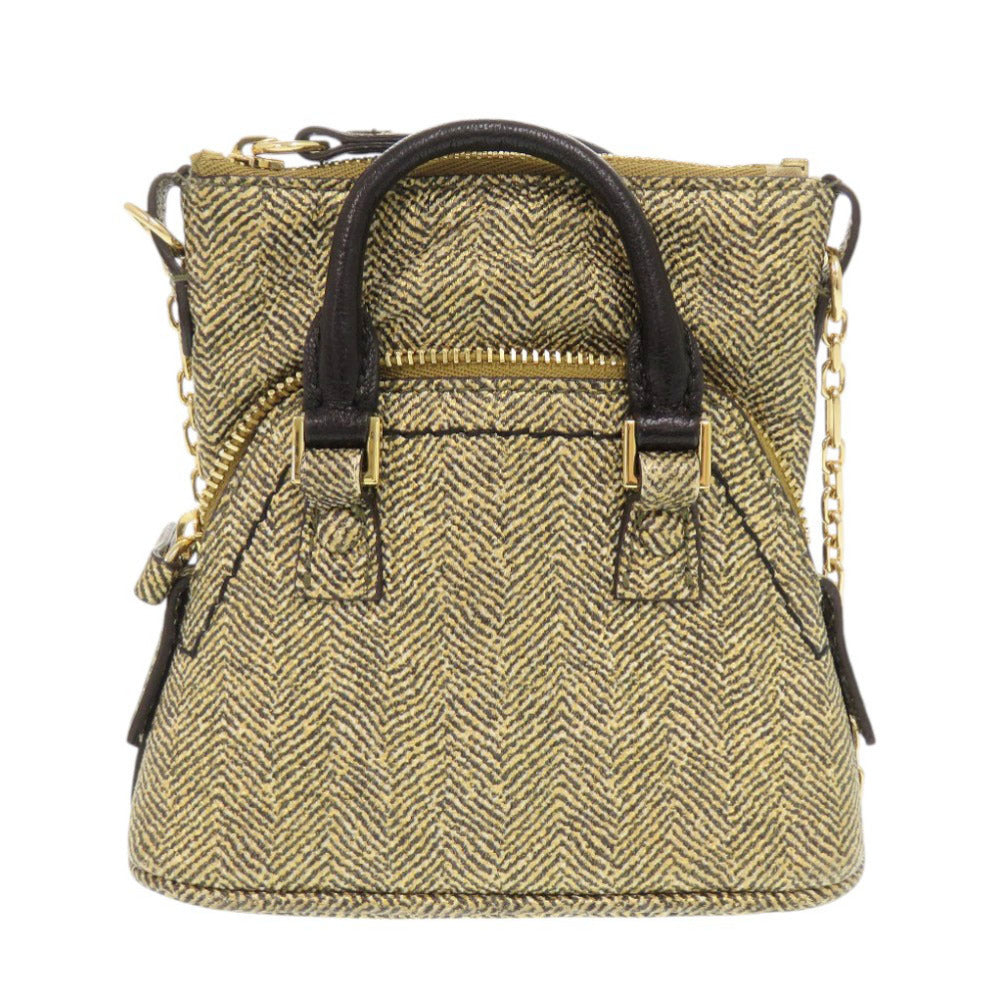 新品同様 メゾン マルジェラ 5AC ベビー SB3WG0048 レザー ジャガード ゴールド系 ショルダーバッグ 1500【中古】Maison Margiela