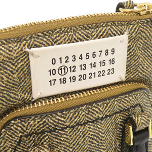 新品同様 メゾン マルジェラ 5AC ベビー SB3WG0048 レザー ジャガード ゴールド系 ショルダーバッグ 1500【中古】Maison Margiela