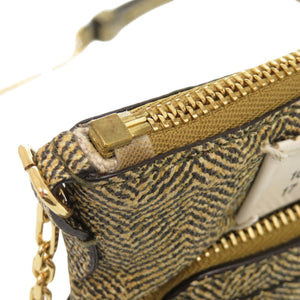 新品同様 メゾン マルジェラ 5AC ベビー SB3WG0048 レザー ジャガード ゴールド系 ショルダーバッグ 1500【中古】Maison Margiela