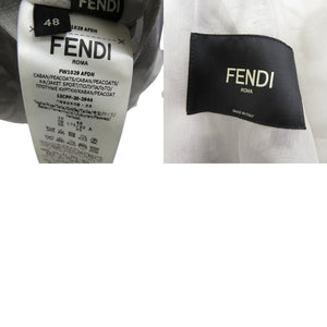 美品 フェンディ シースルー ボンバージャケット フライトジャケット アジサイ フラワー FW1029 シルク 1509【中古】FENDI