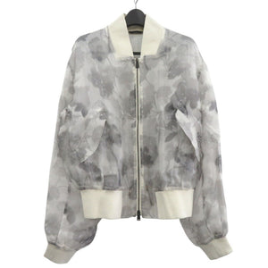 美品 フェンディ シースルー ボンバージャケット フライトジャケット アジサイ フラワー FW1029 シルク 1509【中古】FENDI