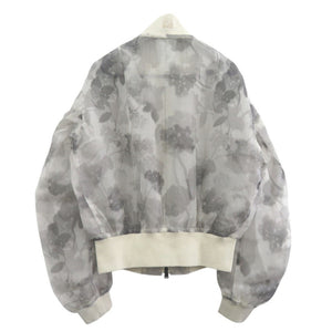 美品 フェンディ シースルー ボンバージャケット フライトジャケット アジサイ フラワー FW1029 シルク 1509【中古】FENDI