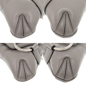 新品同様 グッチ ホースビット 764339 レザー グレー ショルダーバッグ 1515【中古】GUCCI