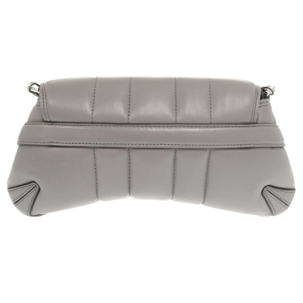 新品同様 グッチ ホースビット 764339 レザー グレー ショルダーバッグ 1515【中古】GUCCI