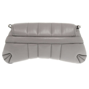 新品同様 グッチ ホースビット 764339 レザー グレー ショルダーバッグ 1515【中古】GUCCI