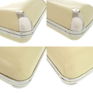 美品 バレンシアガ がま口 1 27276 レザー メタル シルバー金具 アイボリー 白 ショルダーバッグ 1518【中古】BALENCIAGA