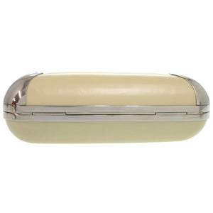 美品 バレンシアガ がま口 1 27276 レザー メタル シルバー金具 アイボリー 白 ショルダーバッグ 1518【中古】BALENCIAGA