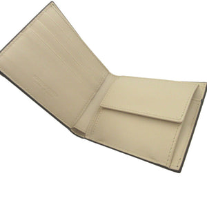 新品同様 ボッテガヴェネタ イントレチャート カセット コンパクトウォレット 749455 レザー カーキ 緑 2つ折り財布 財布 1550【中古】BOTTEGA VENETA