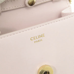 新品同様 セリーヌ トリオンフ レザー ピンク系 ミニ チェーンショルダーバッグ チェーンショルダーポーチ 1551【中古】CELINE