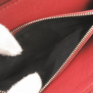 美品 バレンシアガ 371661 カーフレザー レッド 長財布 赤 1553【中古】BALENCIAGA