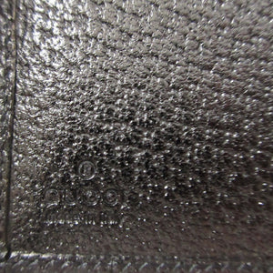 未使用 グッチ 04862 GGキャンバス レザー ブラック 黒 2つ折り財布 財布 1554【中古】GUCCI