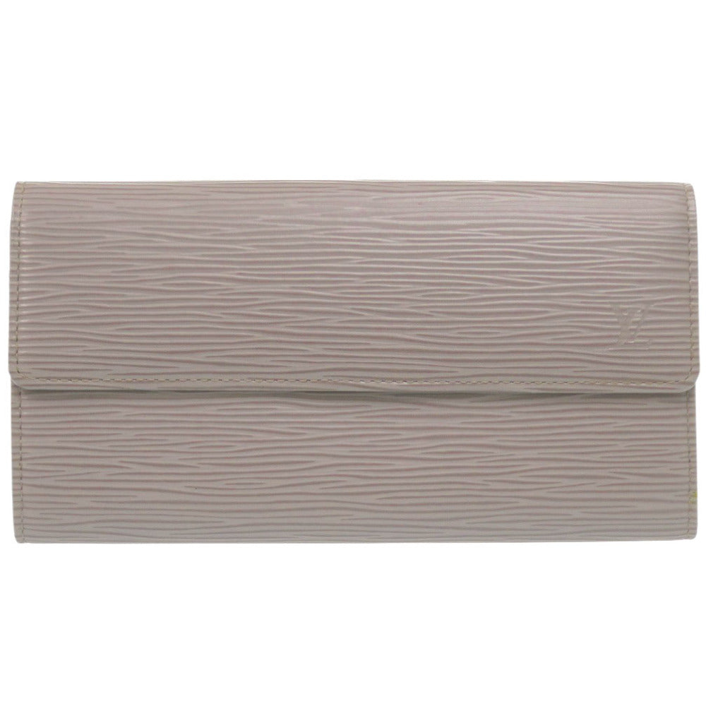 新品同様 ルイ ヴィトン ポシェット ポルトモネ クレディ エピ M63592 エピレザー グレー系 長財布 LV 1557【中古】LOUIS VUITTON