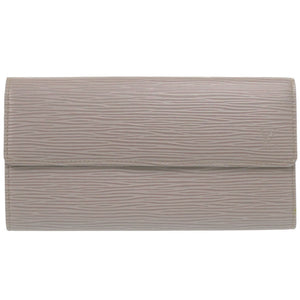 新品同様 ルイ ヴィトン ポシェット ポルトモネ クレディ エピ M63592 エピレザー グレー系 長財布 LV 1557【中古】LOUIS VUITTON