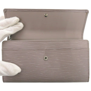 新品同様 ルイ ヴィトン ポシェット ポルトモネ クレディ エピ M63592 エピレザー グレー系 長財布 LV 1557【中古】LOUIS VUITTON