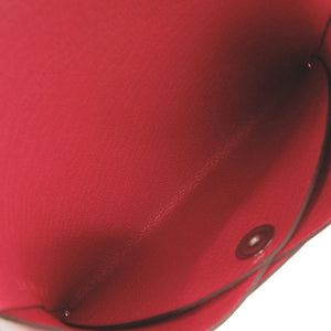 未使用 エルメス カルヴィデュオ シェーブルシャムキラ ローズエクストリーム シルバー金具 W刻印(2024年製) コインケース 財布 赤 1558【中古】HERMES