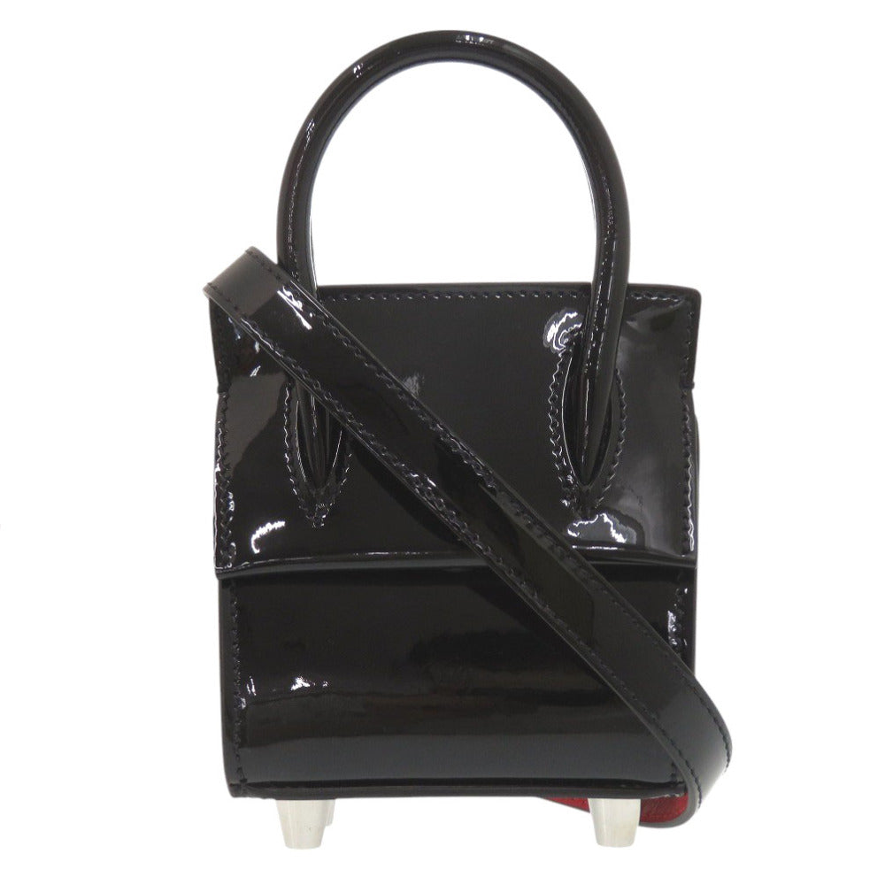 新品同様 クリスチャンルブタン 2WAY パロマ ナノ 1215050 パテントレザー ブラック ショルダーバッグ 黒 1566【中古】Christian Louboutin