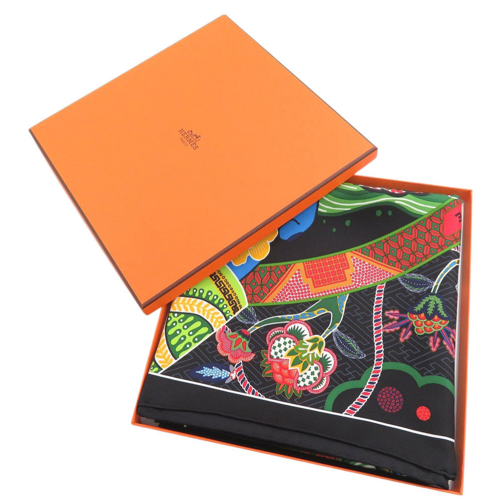 未使用品 エルメス カレ90 DUO COSMIQUE デュオ コスミック シルク マルチカラー スカーフ 1568【中古】HERMES